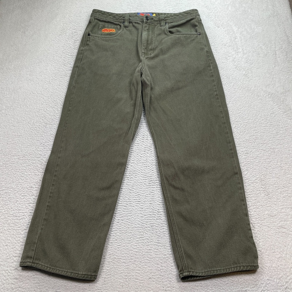 Empyre Skate Pants Olive Green Relax‎ Fit Mens Size 34x29 Hip Hop Streetwear